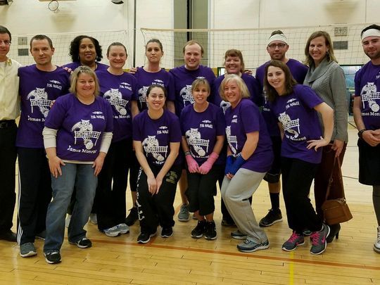 The James Monroe Elementary School team that participated in the 2017 ETEA Charity Volleyball Tournament.