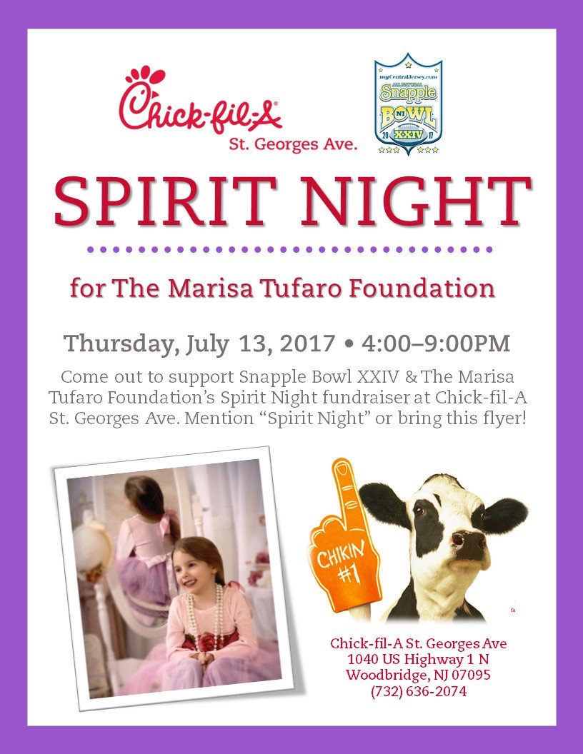 Chick-Fil-A Fundraiser for Marisa Tufaro Foundation